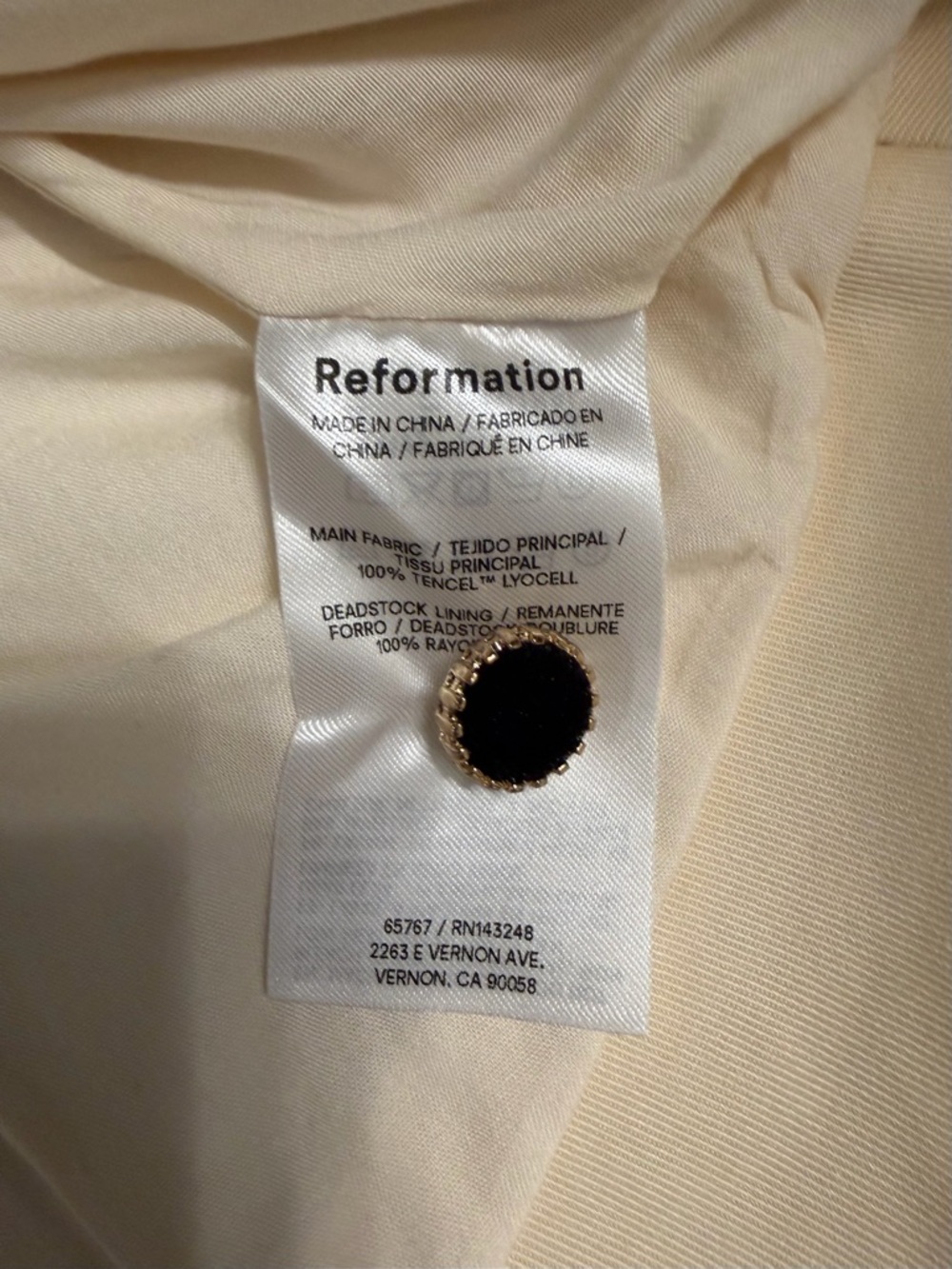 Reformation | Oakley Vest in Sugar | Sz 8 - Picture 5 of 8